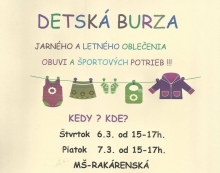 Na Rakárenskej organizujú burzu detského oblečenia